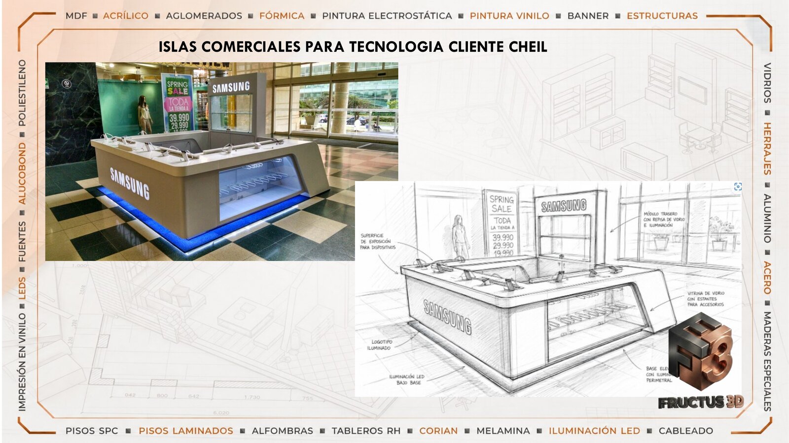 Isla comercial Samsung, cliente Cheil